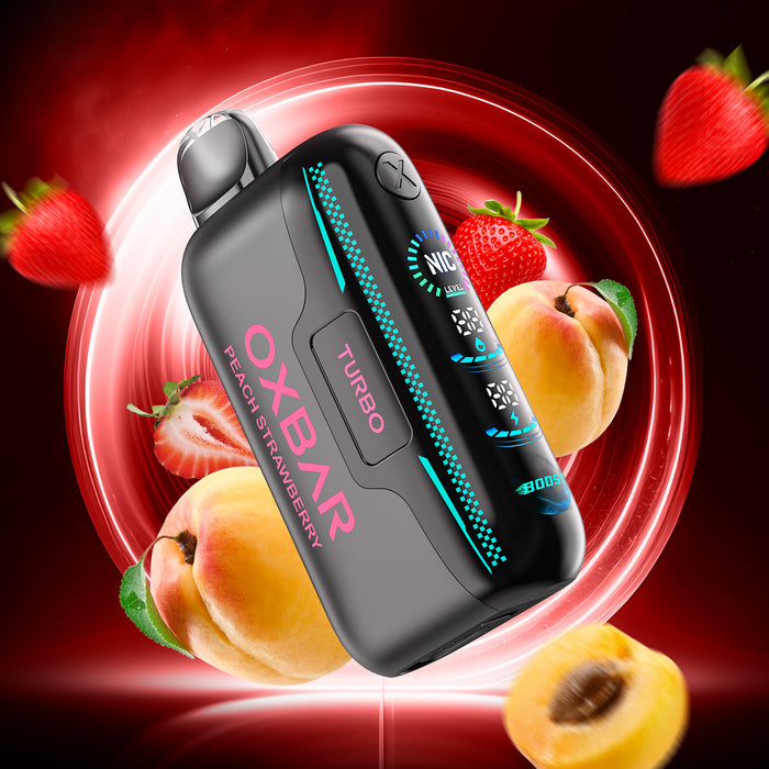 OXBAR X Rocky Vapor G42K Disposable Vape 20mL: peach strawberry