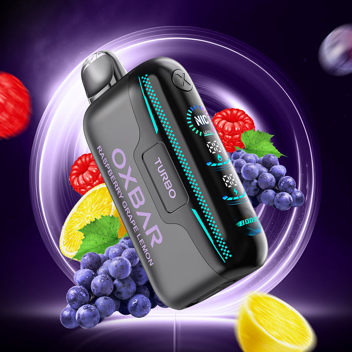 OXBAR X Rocky Vapor G42K Disposable Vape 20mL: raspberry grape lemon